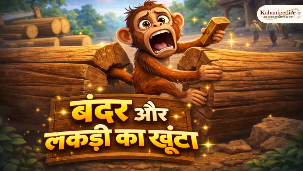 बंदर और लकड़ी का खूंटा