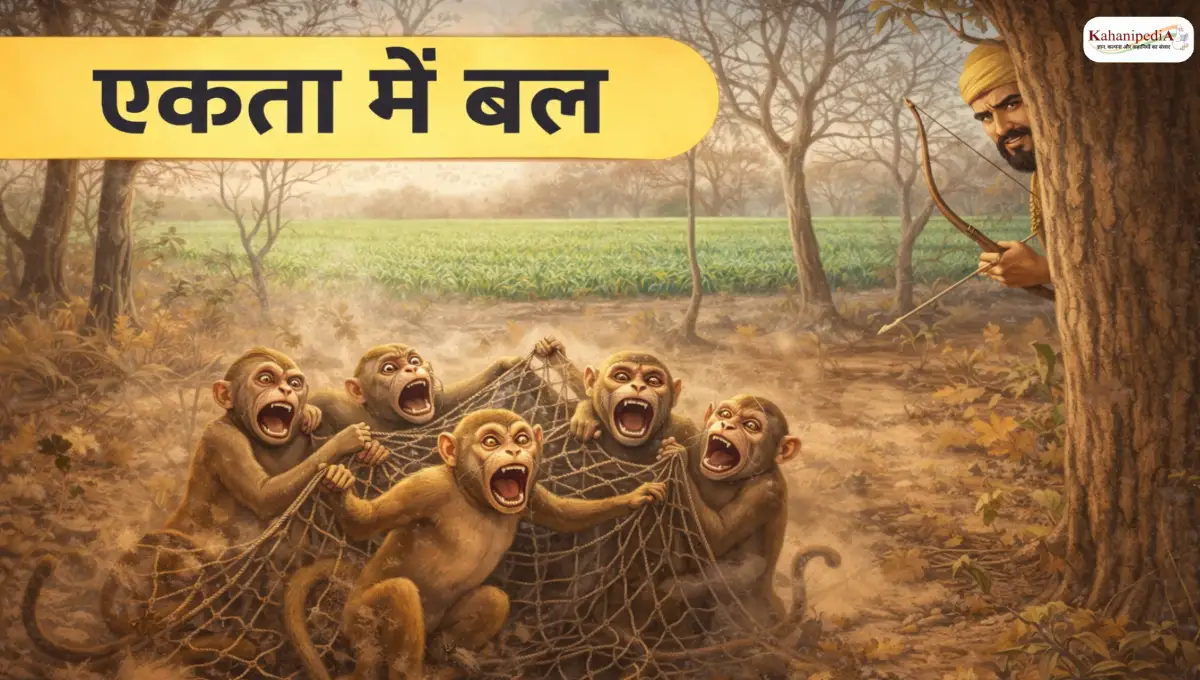 एकता में बल की नई कहानी: जंगल के बंदरों की एकता