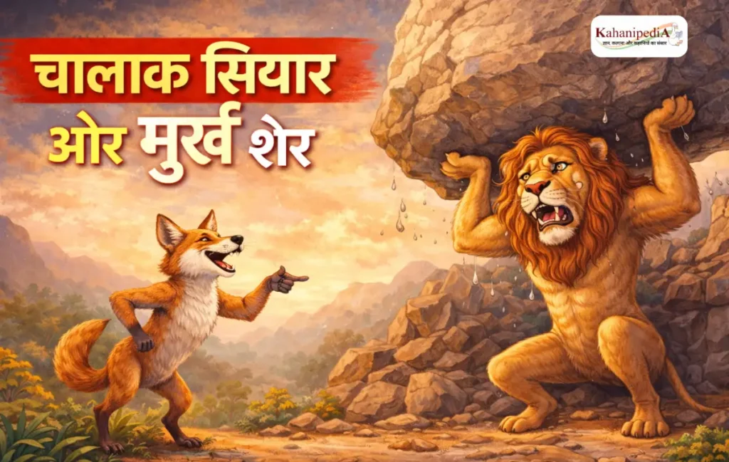 चालाक सियार और मूर्ख शेर