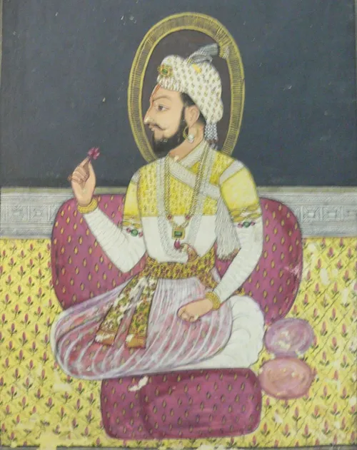 संभाजी का असली चित्र, 17वीं सदी के अंत में।