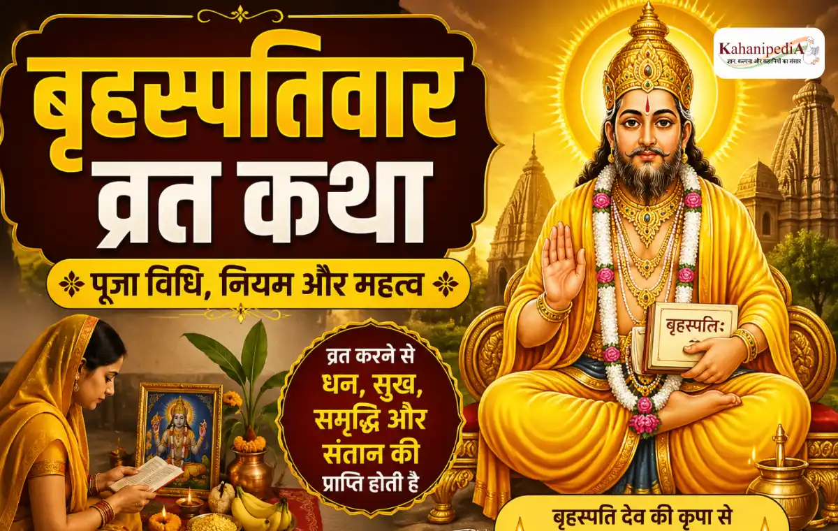 Brihaspativar Vrat Katha | श्री बृहस्पति देव जी की सम्पूर्ण कथा, विधि और महत्व